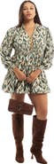 June + Vie Smocked Georgette Tunic