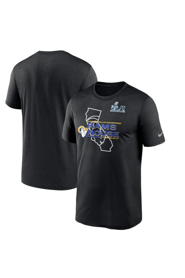 Men's Nike Black Los Angeles Rams Super Bowl LVI Champions Hometown T-Shirt, Main, color, Black