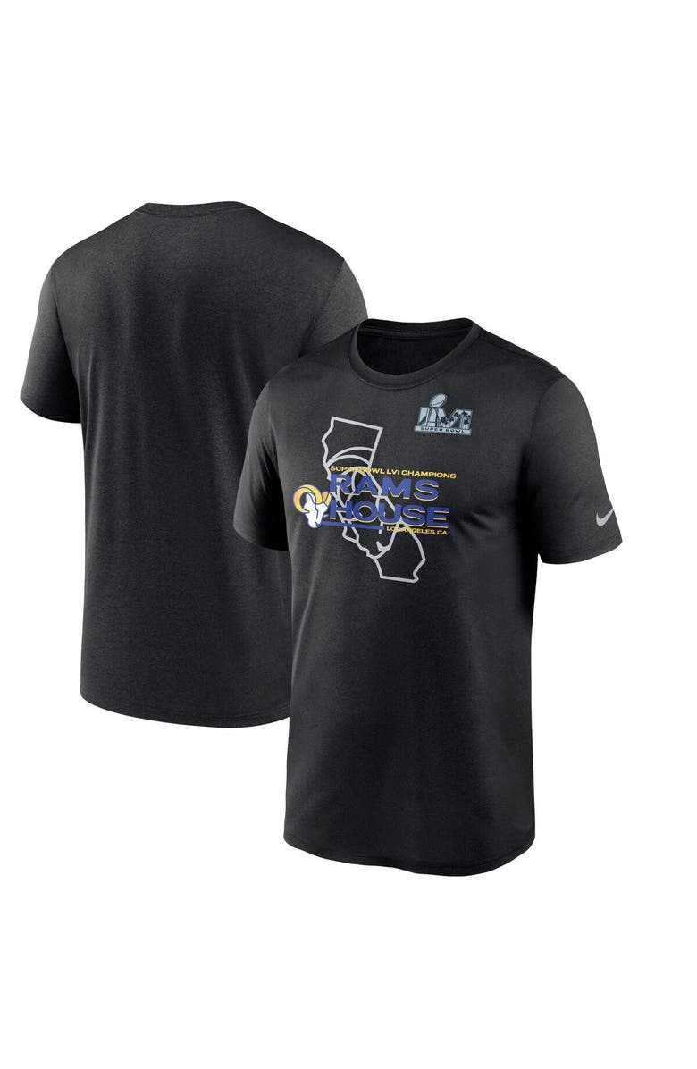 Nike Men's Nike Black Los Angeles Rams Super Bowl LVI Champions Hometown T-Shirt, Main, color, 