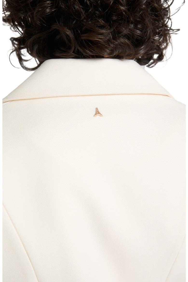Claire Wide Shoulder Cinch Waist Blazer, Alternate, color, Cream