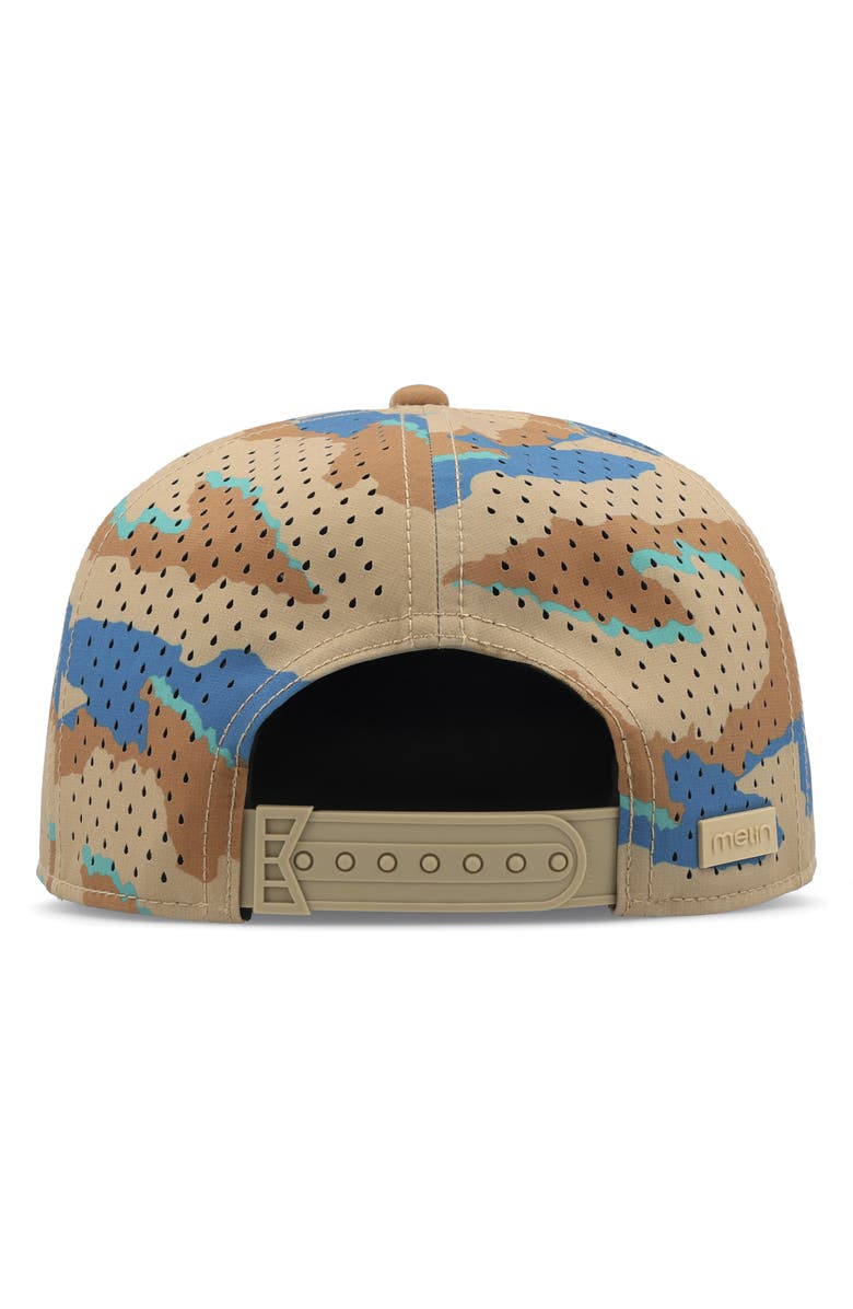Melin Trenches Islands Camo Hydro Snapback Cap, Alternate, color, 