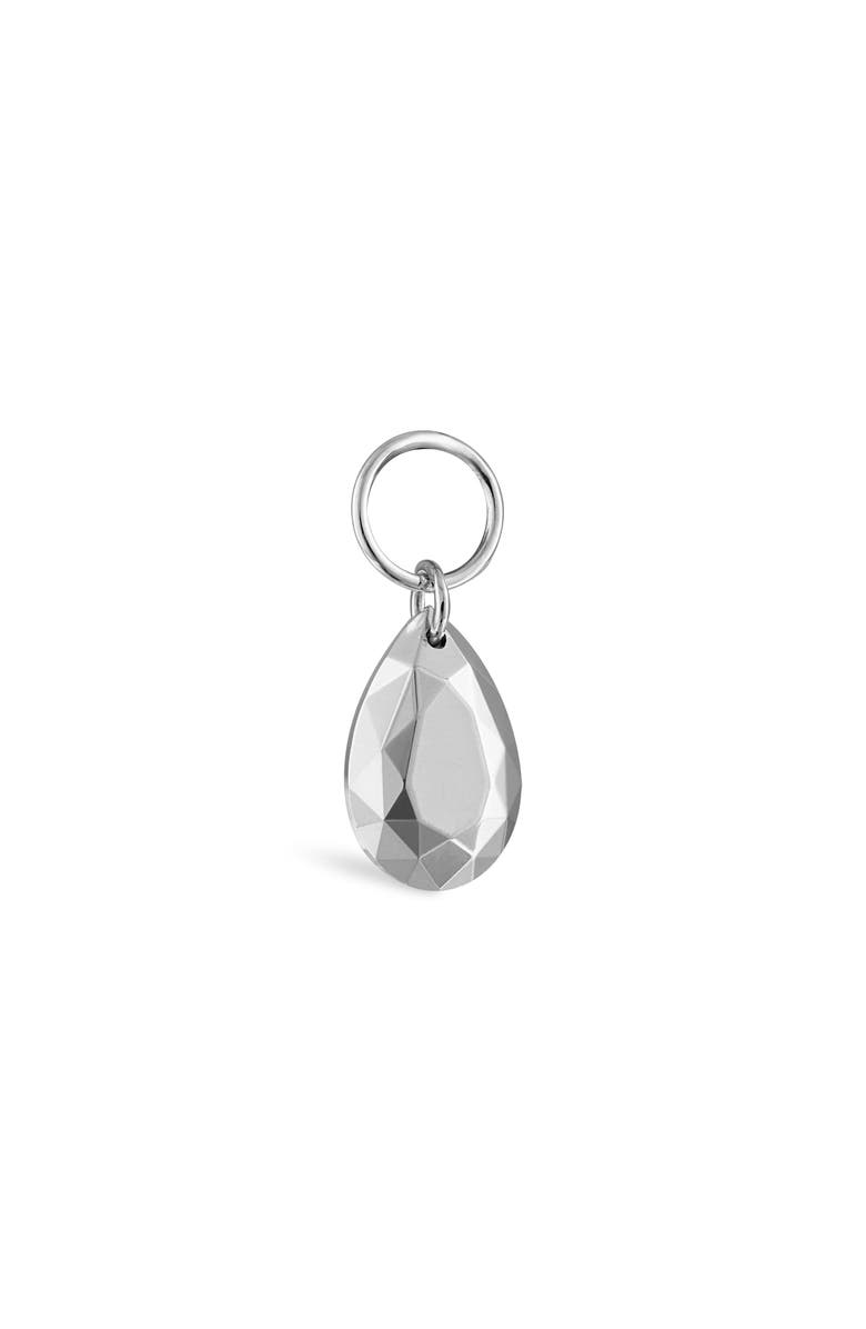 MARIA TASH Faceted Pear Charm Pendant, Alternate, color, White Gold