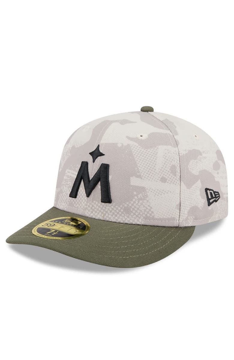 New Era Men's New Era Light Beige/Olive Minnesota Twins 2025 Armed Forces Day Low Profile 59FIFTY Fitted Hat, Alternate, color, Light Beige