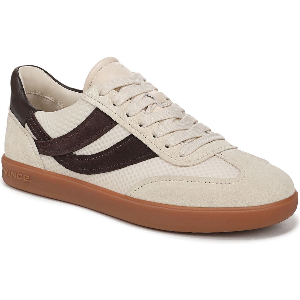 Vince Womens Mixed Media Leather Casual And Fashion Sneakers
