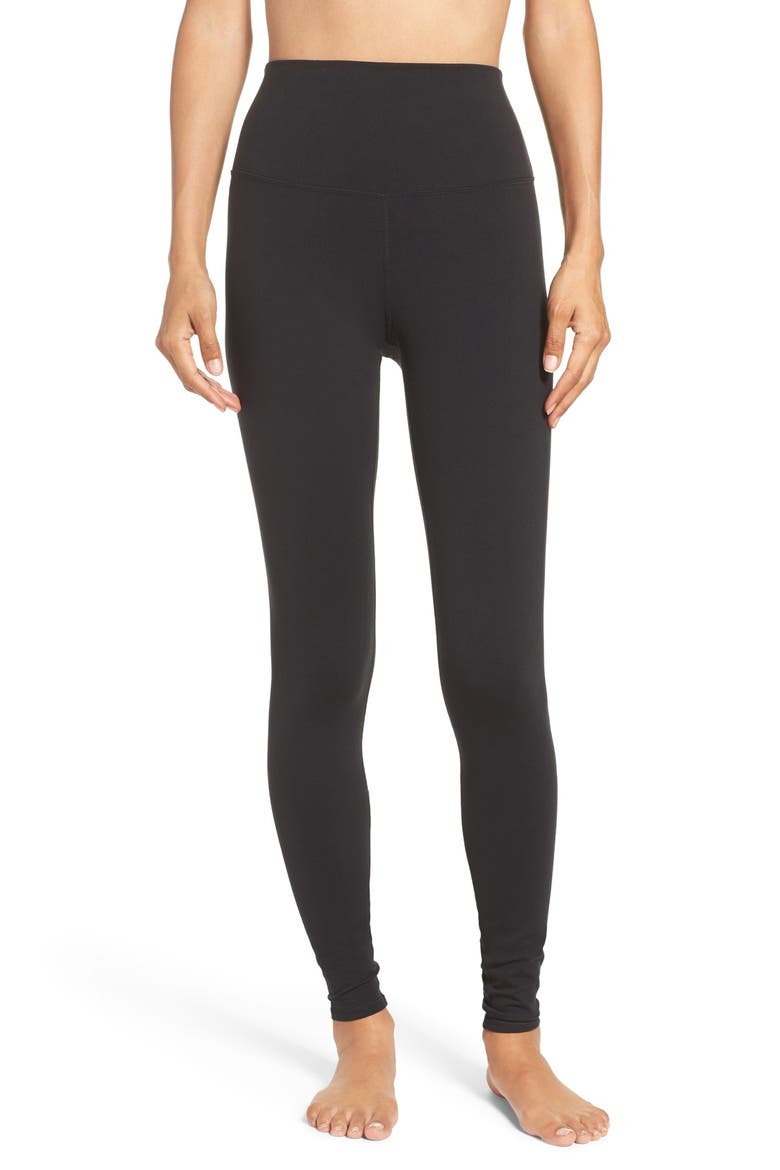 Airbrush High Waist Leggings, Main, color, BLACK