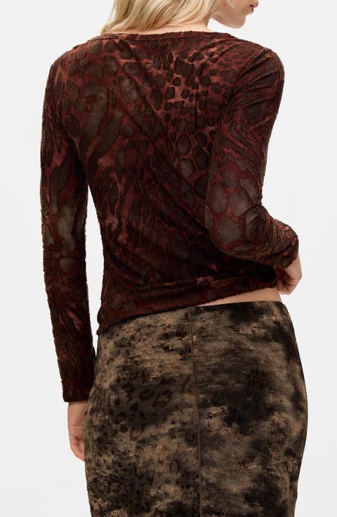Long Sleeve Burnout T-shirt
