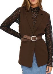 Belle & Bloom Stand By Me Embossed Leather Belt