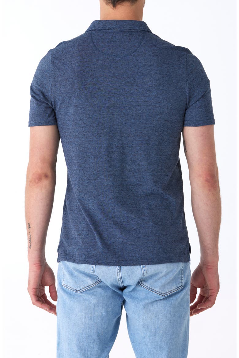 Flecked Slub Polo, Alternate, color, LARKSPUR