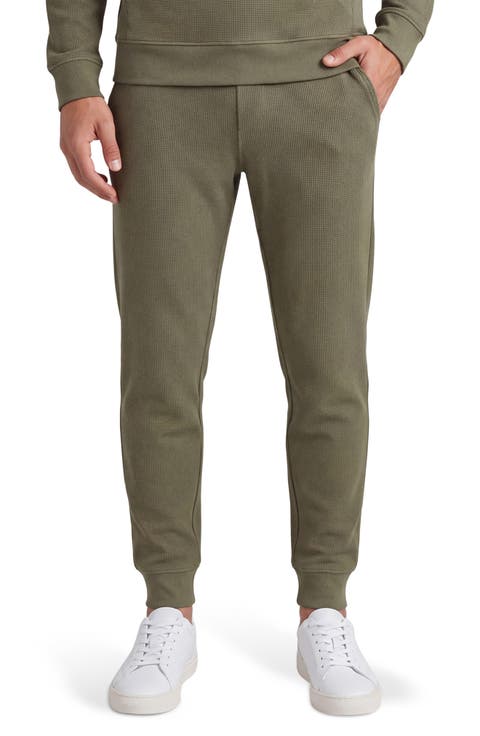 Textured Waffle Knit Jogger Pants