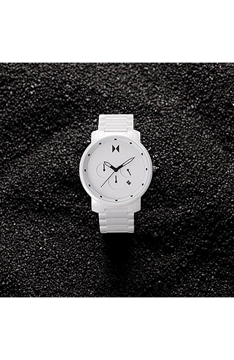 MVMT Chronograph Ceramic Bracelet Watch, 45mm, Alternate, color, 