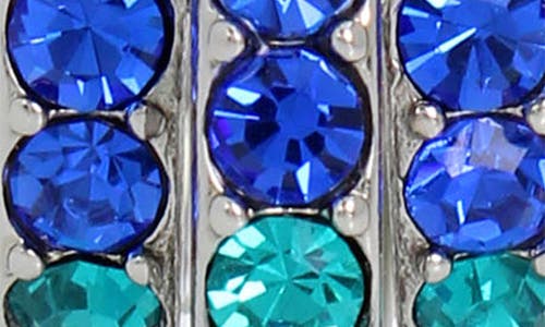 KURT GEIGER KURT GEIGER LONDON CRYSTAL TRIPLE ROW HOOP EARRINGS