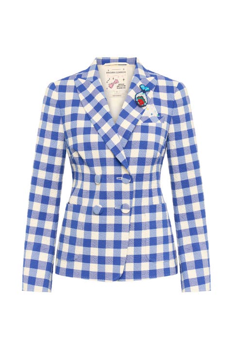 Vichy Blazer With Application
