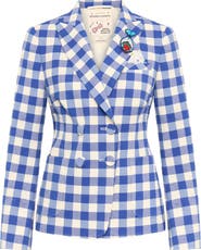 Maison Common Vichy Blazer With Application