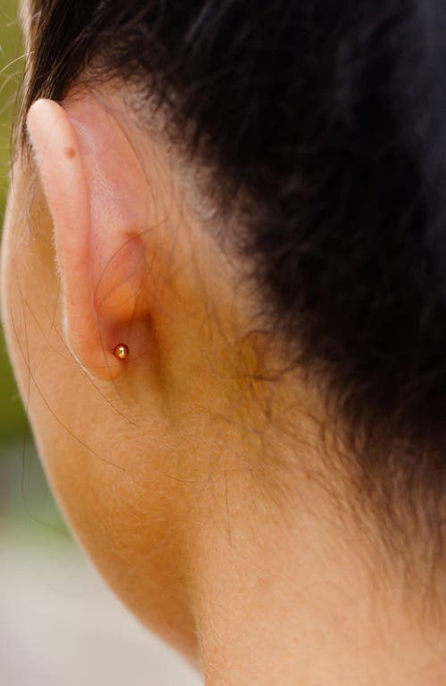 Made By Mary Cz Bezel Trinity Stud Earrings In Blue