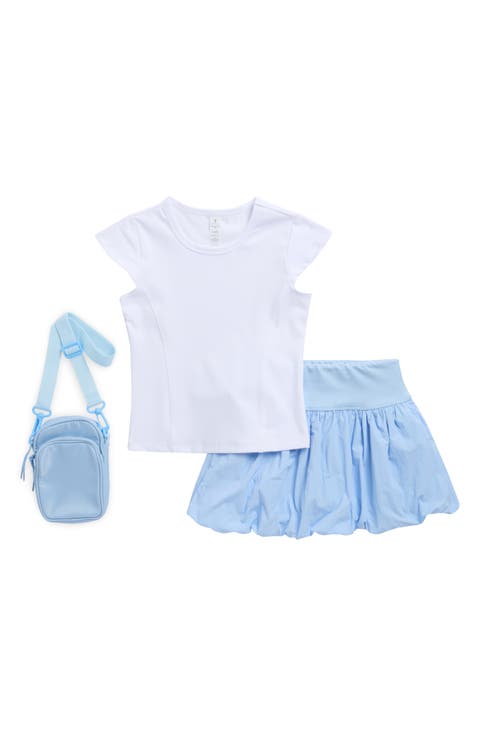 Kids' Chloe T-Shirt, Bubble Skirt & Crossbody Bag Set (Big Kid)