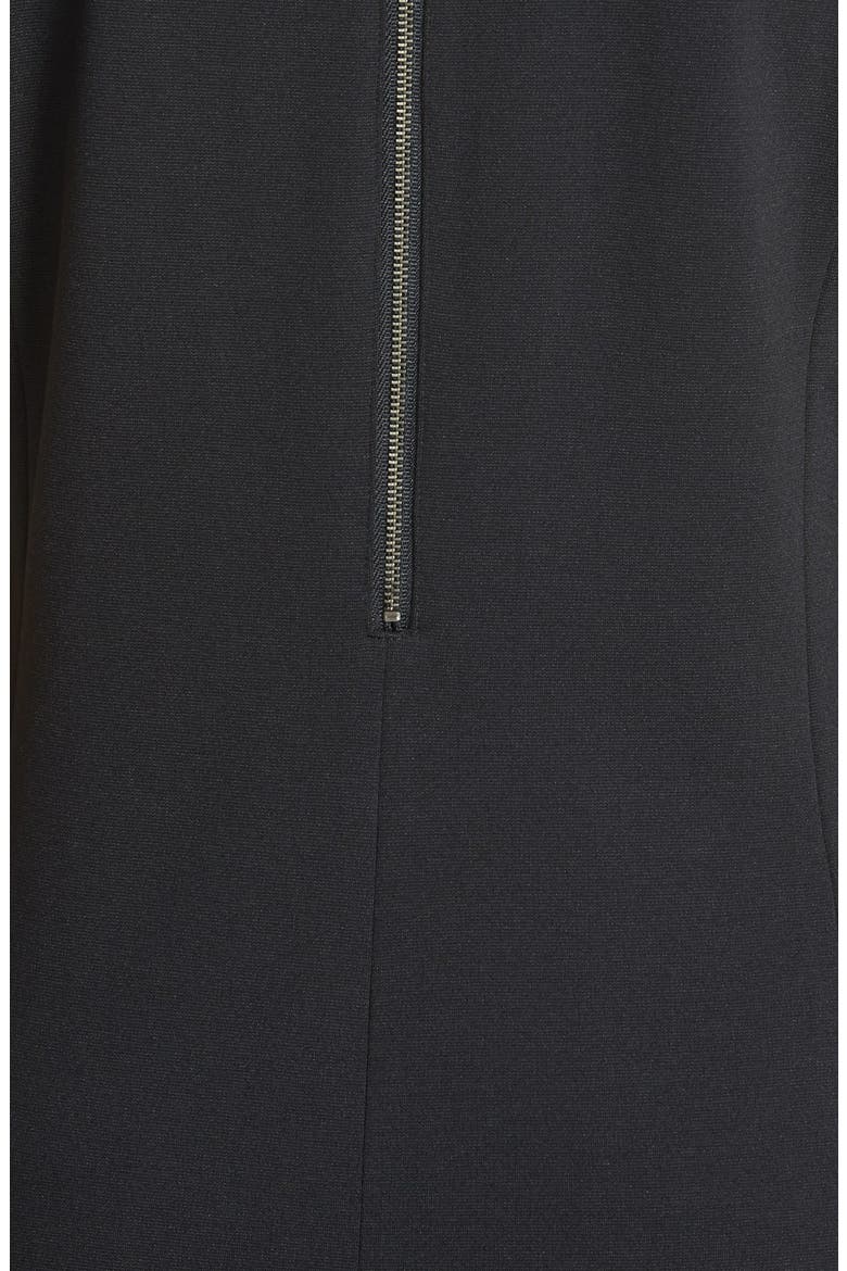 Colorblock Mixed Media Top, Alternate, color, BLACK