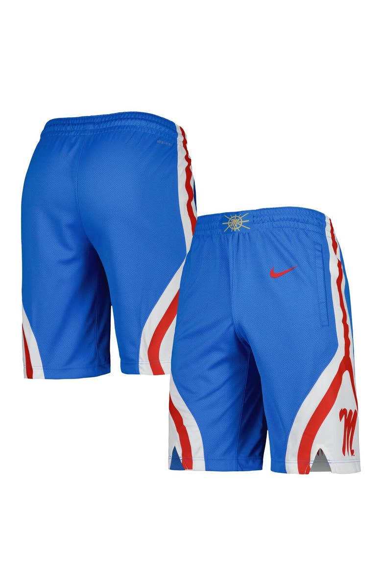 Nike Men's Nike Powder Blue Ole Miss Rebels Replica Performance Basketball Shorts, Main, color, Powder Blue