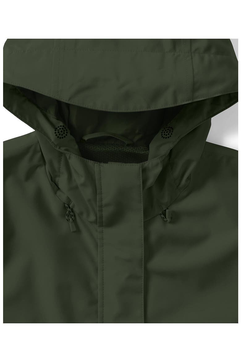 Plus Size Print Waterproof Hooded Packable Raincoat, Alternate, color, Rich Olive Green