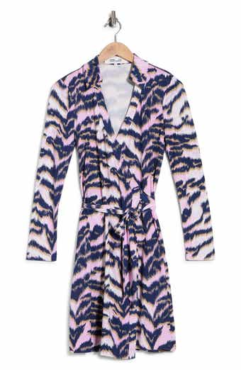 Jeanne Long Sleeve Silk Wrap Dress
