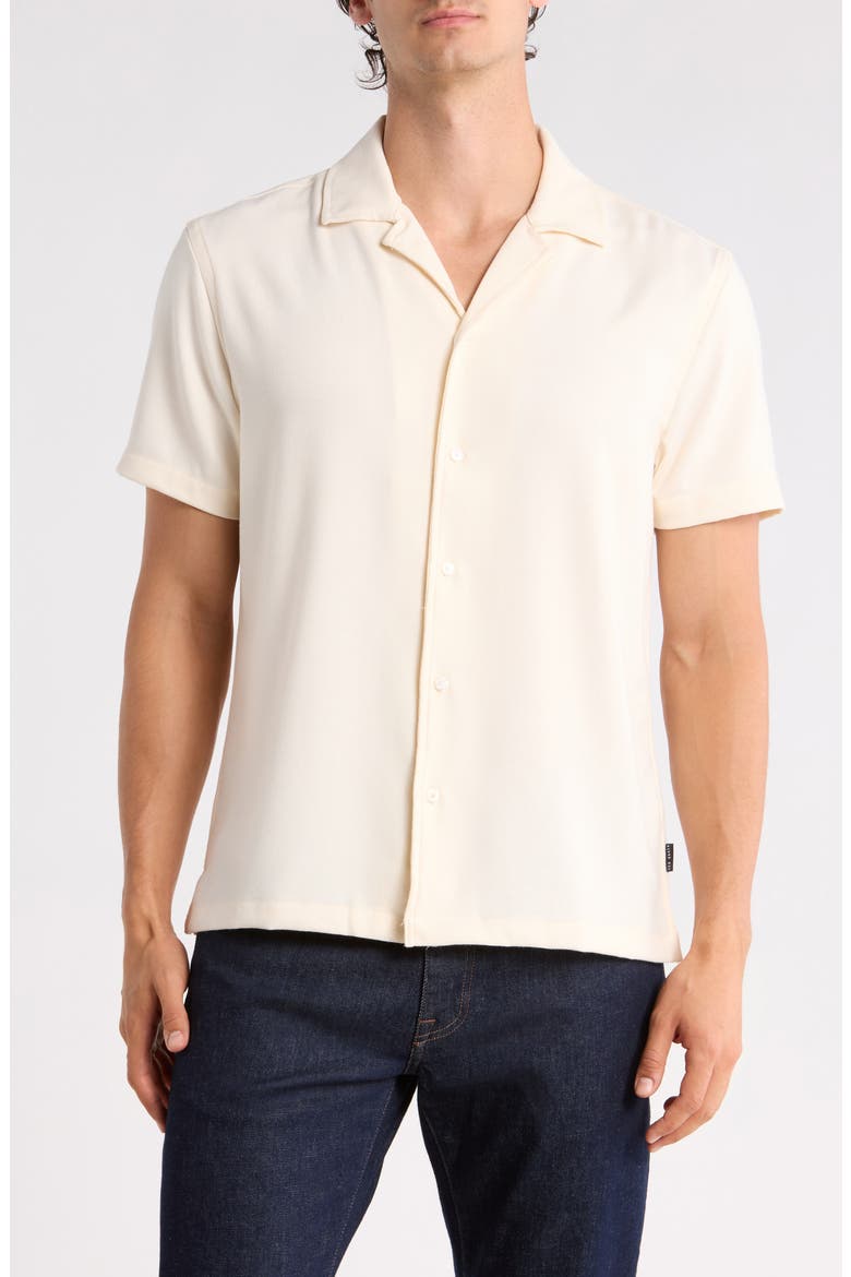 Textured Camp Shirt, Main, color, JET STREAM