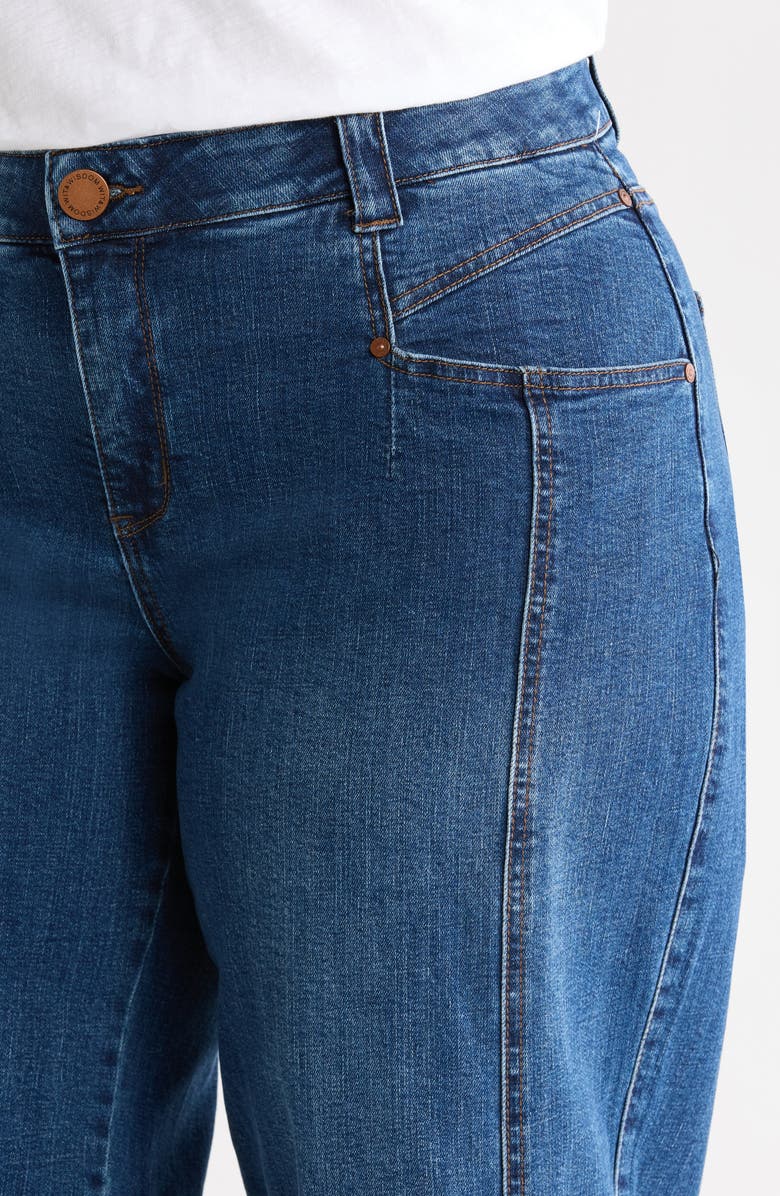 Wit & Wisdom High Waist Barely Barrel Jeans, Alternate, color, Blue