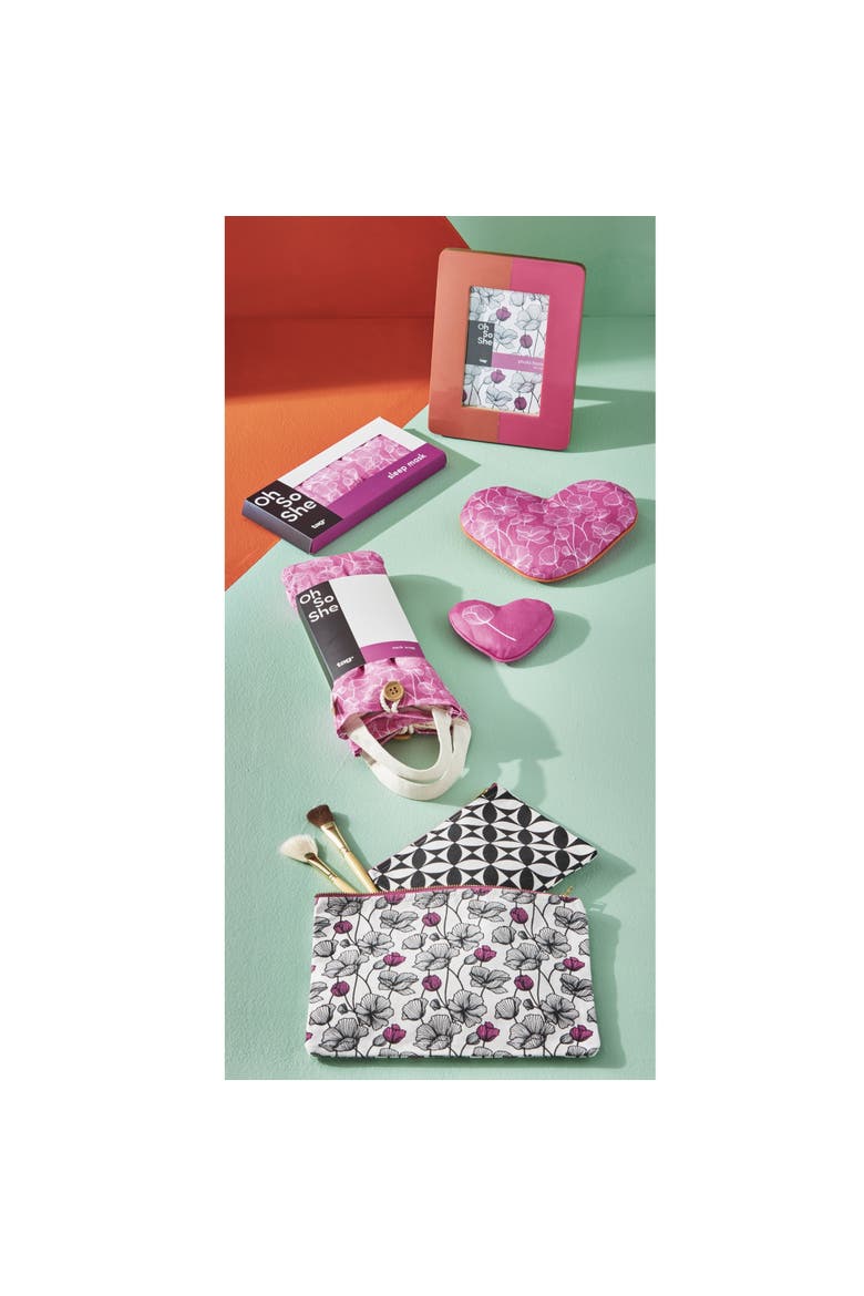Poppy Warming Neck Wrap Fuchsia Cotton Everyday, Alternate, color, Pink