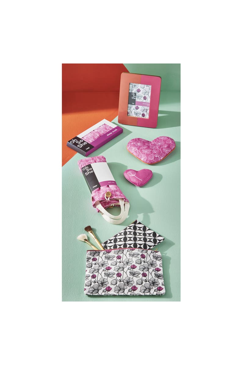 tag Poppy Warming Neck Wrap Fuchsia Cotton Everyday, Alternate, color, Fuchsia