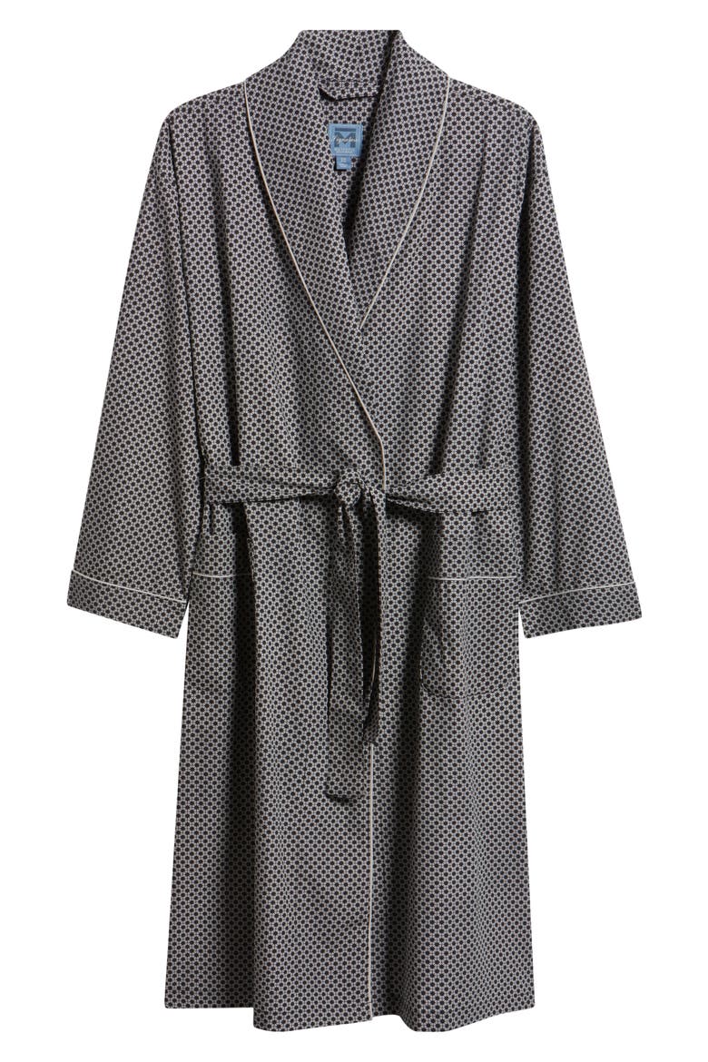 Sanctuary Sateen Shawl Collar Cotton Robe, Alternate, color, BLACK