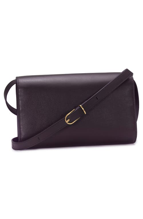 Vince Leather Crossbody Wallet In Purple