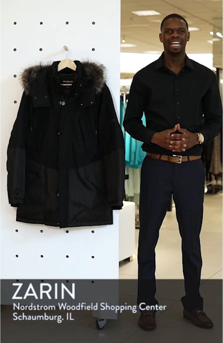 Maxfield Faux Fur Trim Parka, sales video thumbnail