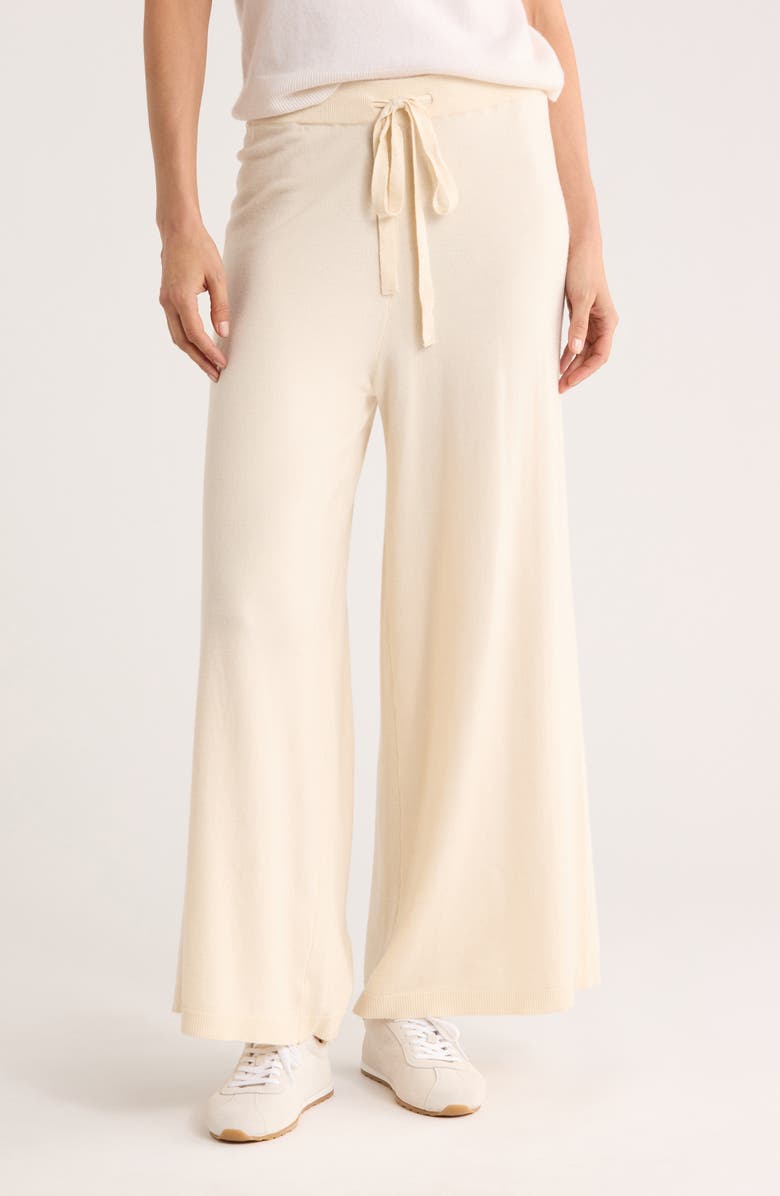 MAX STUDIO Wide Leg Sweater Pants, Main, color, Offwhite-Off White