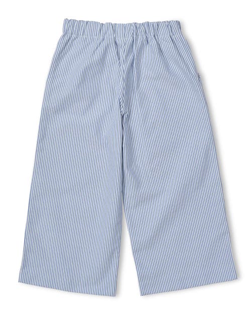 Florence Eiseman Stripe Button Front Pants In Blue