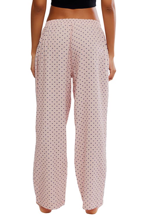 Free People Be Mine Heart Pyjama Pants In Pink