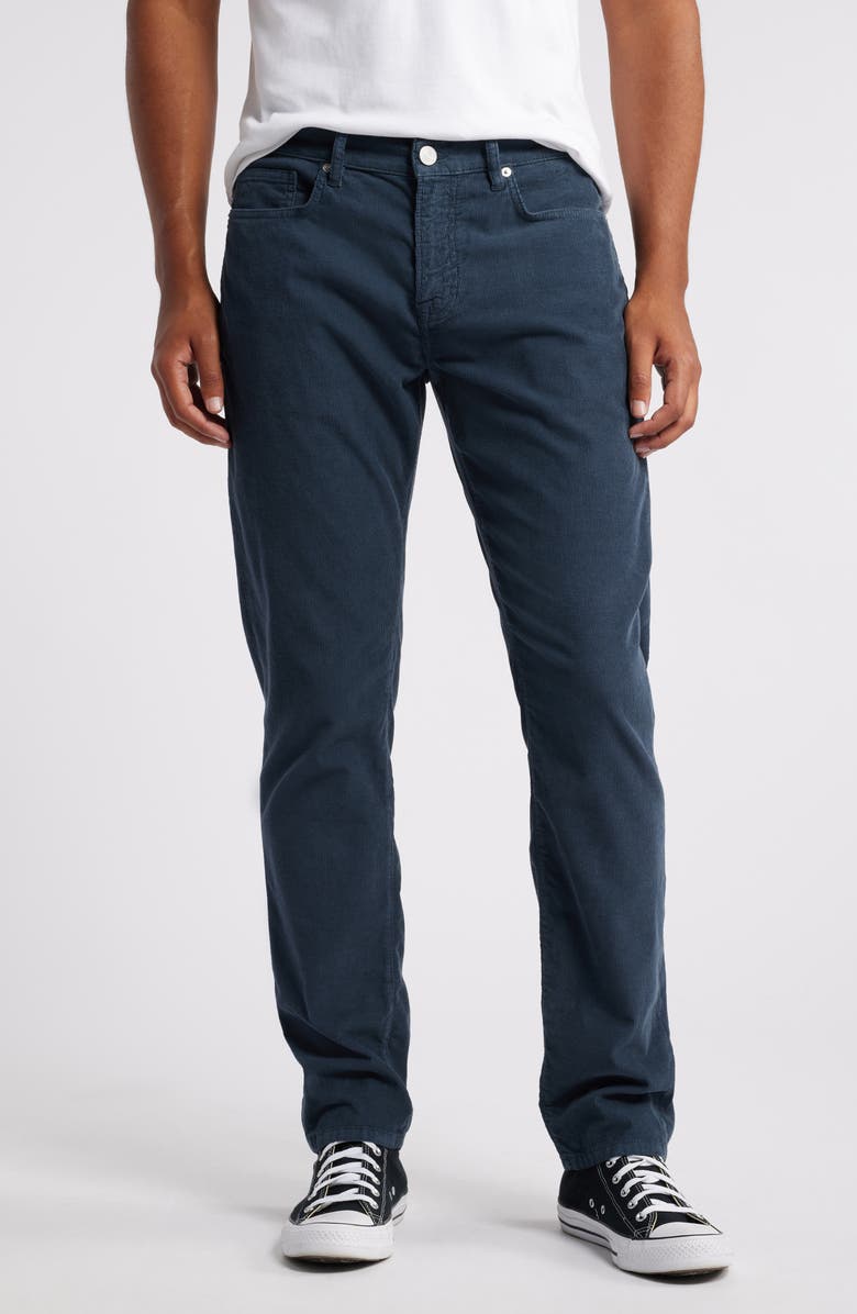 FRAME L'Homme Corduroy Slim Jeans, Main, color, Slate Blue