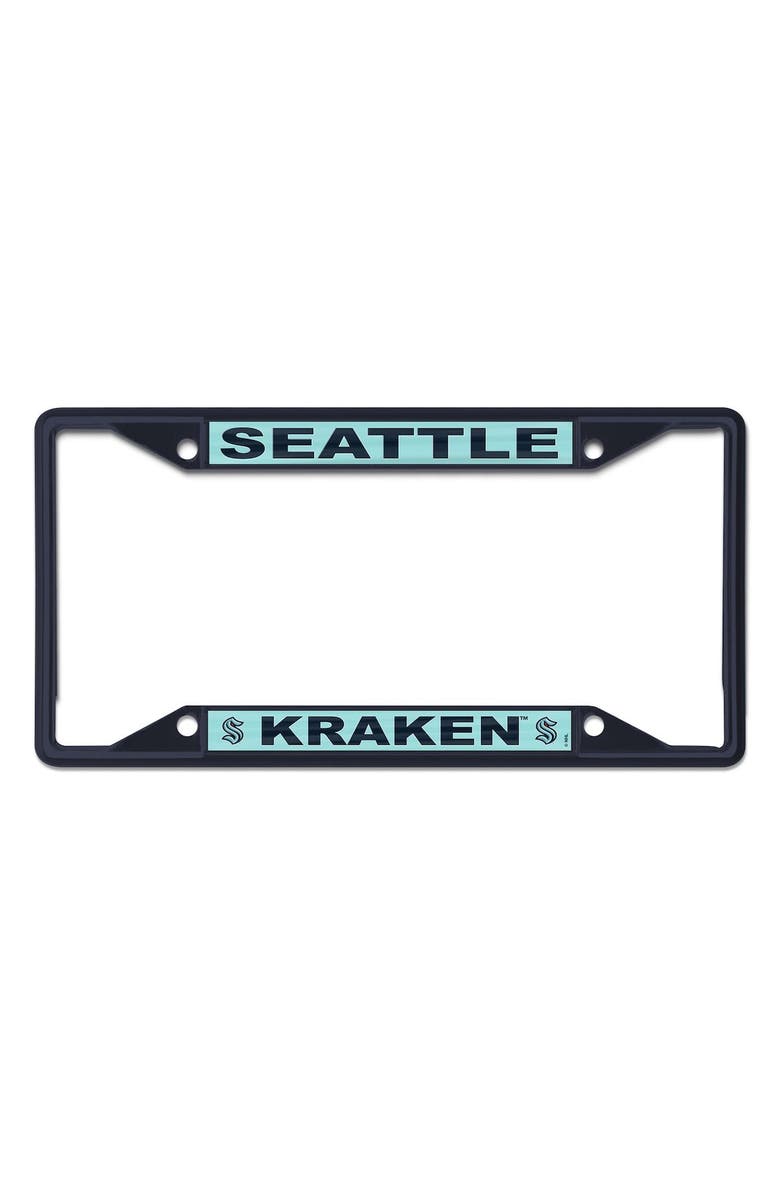WINCRAFT Seattle Kraken Chrome Colored License Plate Frame, Main, color, 