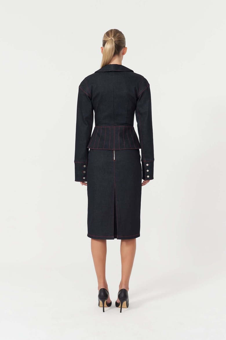 Davidson Corset Jacket, Alternate, color, Deep Blue