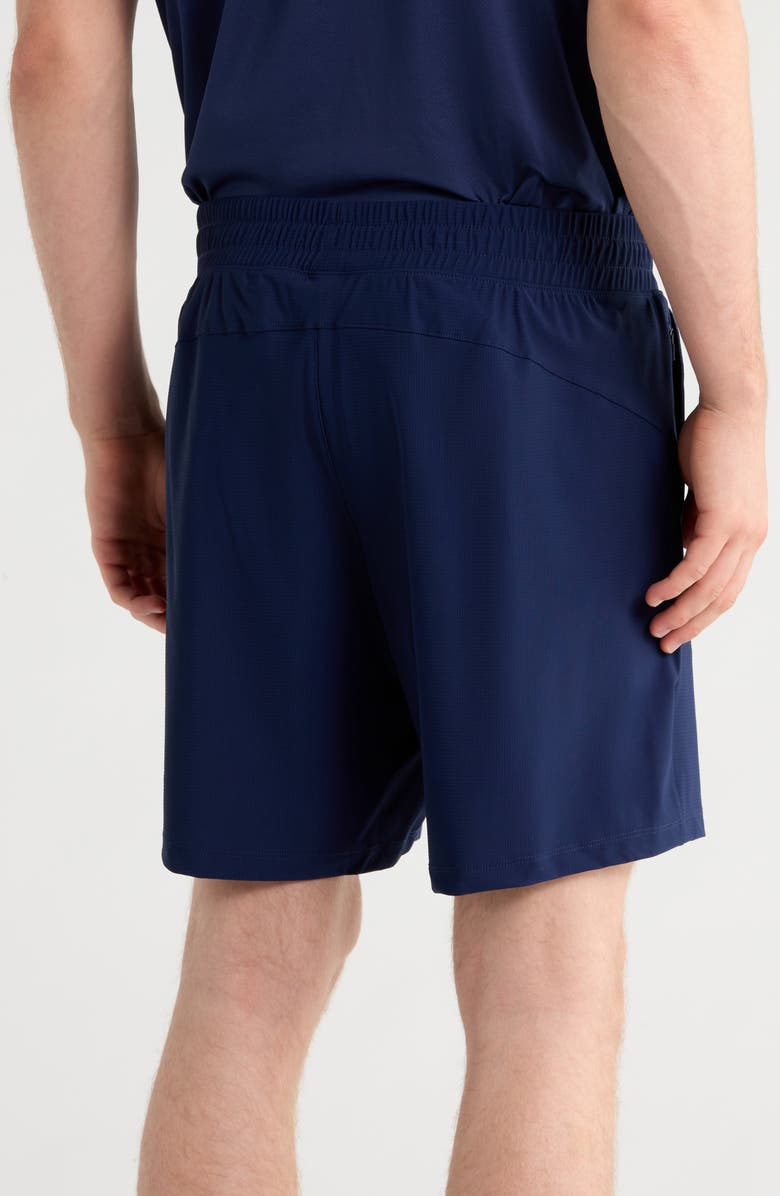 90 DEGREE BY REFLEX Warp Waffle Knit Active Shorts, Alternate, color, Naval Academy
