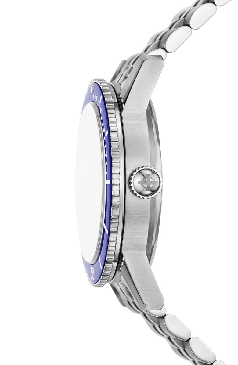 Zodiac Compression Diver Automatic Stainless Steel Watch, 40mm, Alternate, color, 