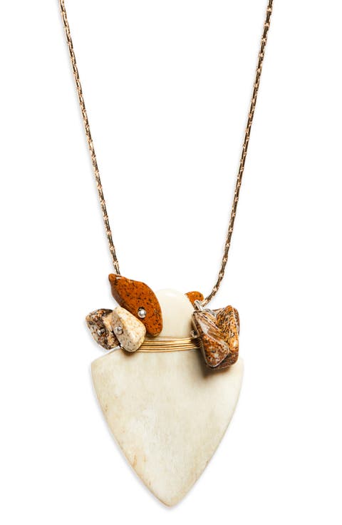 Long Bone Pendant Necklace