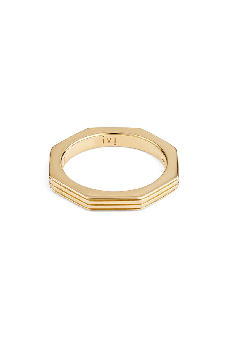 IVI Los Angeles Slim Octagon Band Ring, Alternate, color, Yellow Gold