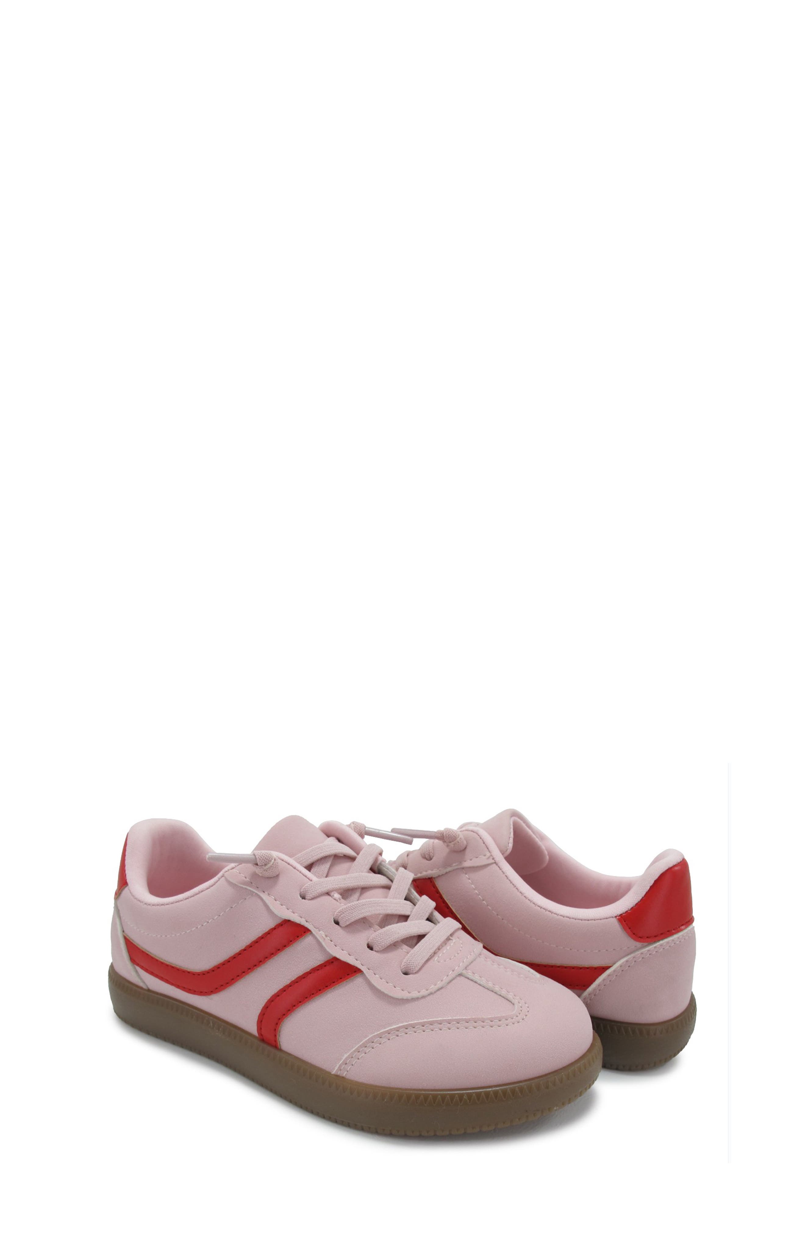 JELLYPOP Kids' Mochika Low Top Sneaker, Alternate, color, Lightt Pink / Red