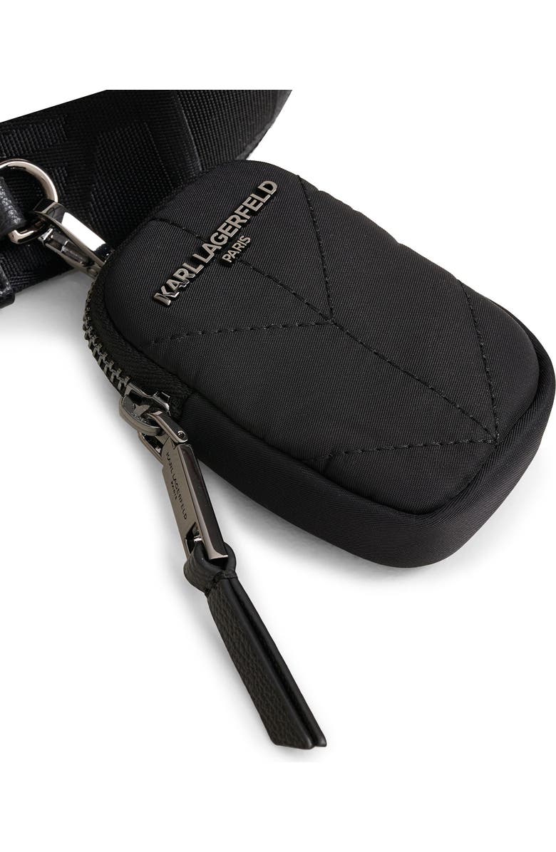 KARL LAGERFELD PARIS Voyage Messenger, Alternate, color, Black/Dark Gunmetal