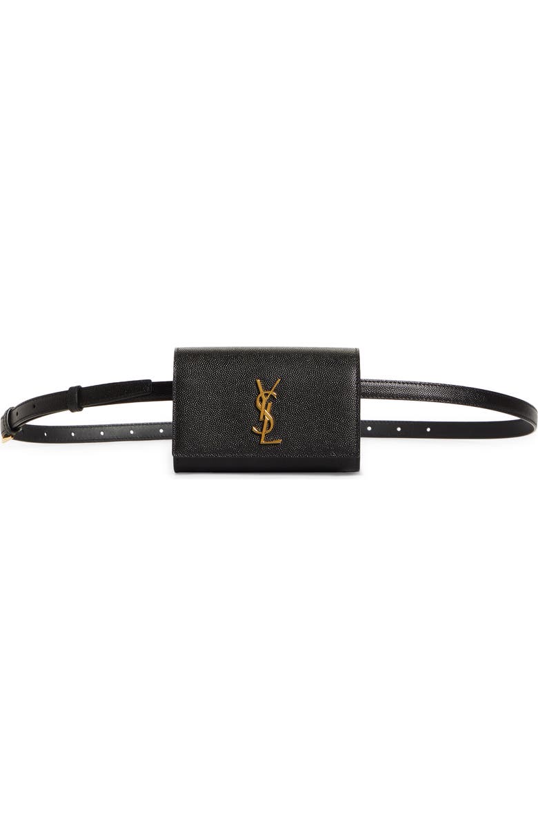 Saint Laurent Leather Belt Bag, Main, color,