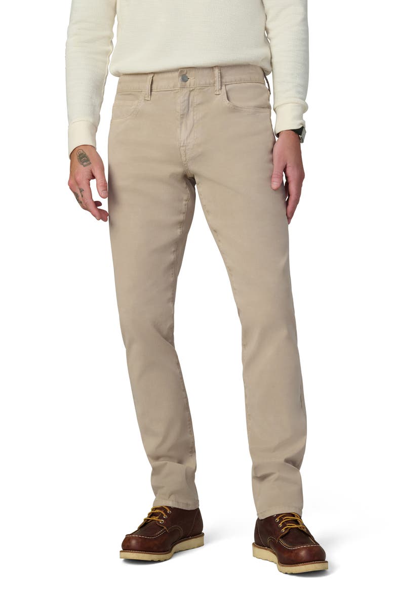 The Asher Slim Fit Five-Pocket Twill Pants, Main, color, COBBLESTONE