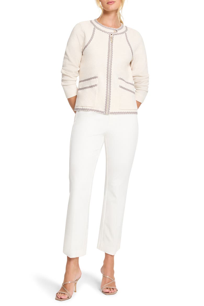 Lined Up Knit Jacket, Alternate, color, CLASSIC CREAM