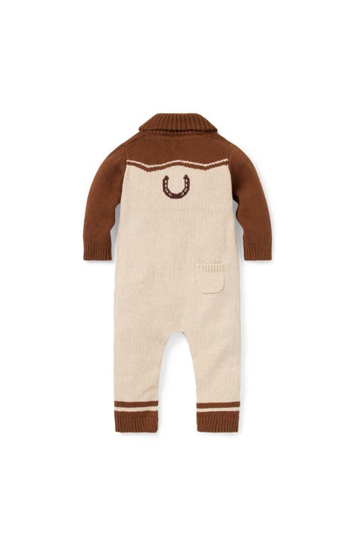 Janie And Jack Baby Western Sweater One-piece In Brown