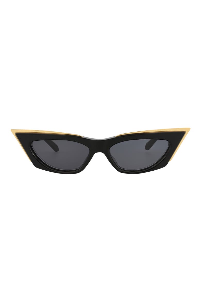 55mm Cat Eye Sunglasses, Main, color, BLACK BLACK GREY