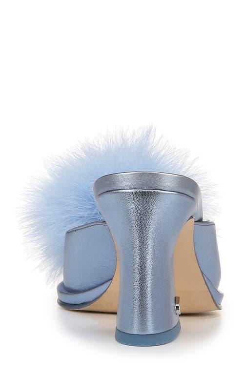 Circus Ny By Sam Edelman Hadie Feather Fluff Glitter Mule In Blue