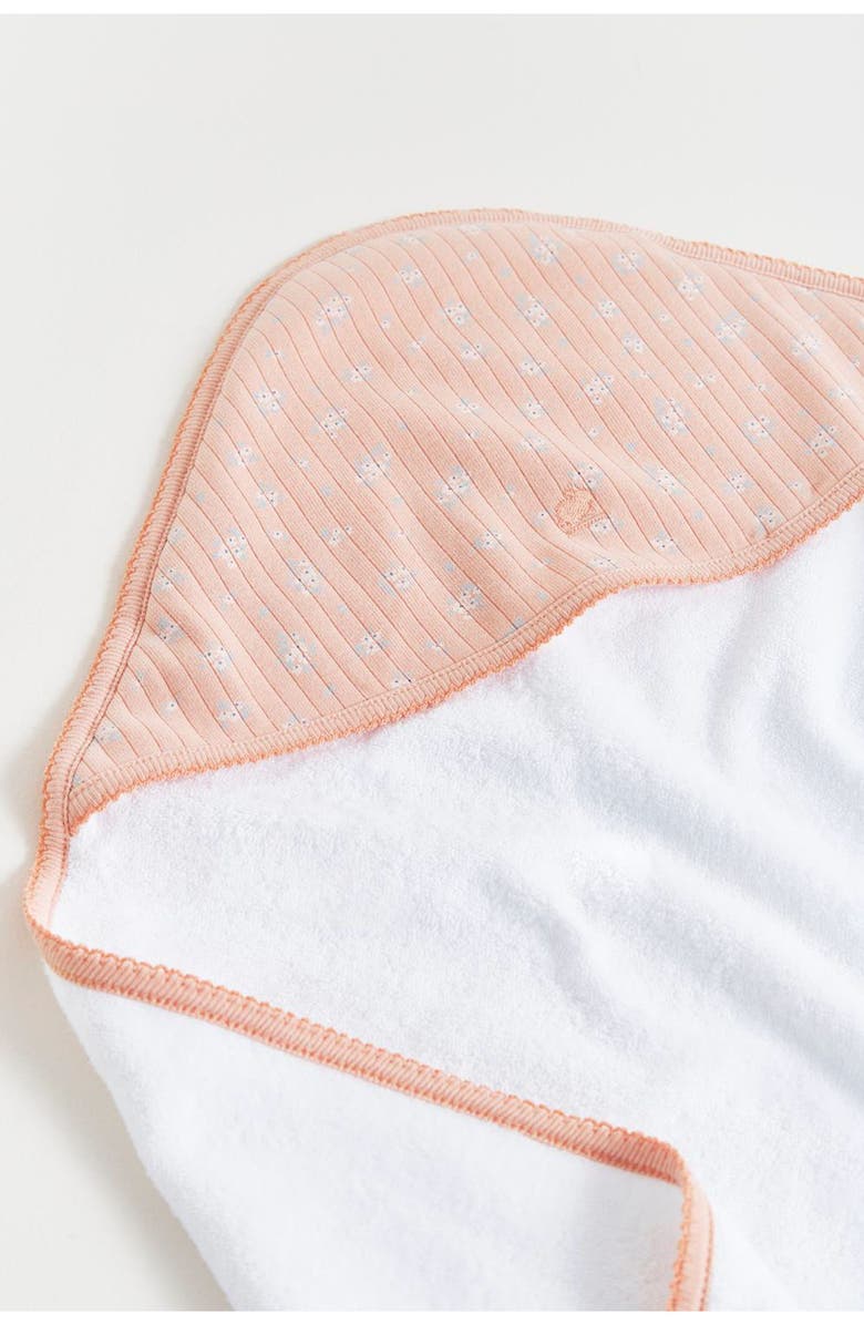 Babycottons Premium Cotton Marlot Small Hooded Towel For Infant, Alternate, color, White