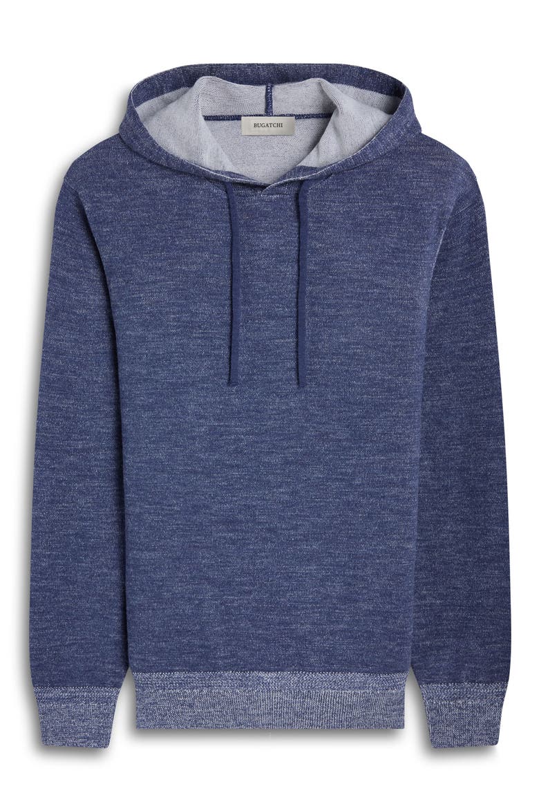 Merino Wool Hoodie Sweater, Alternate, color, NAVY